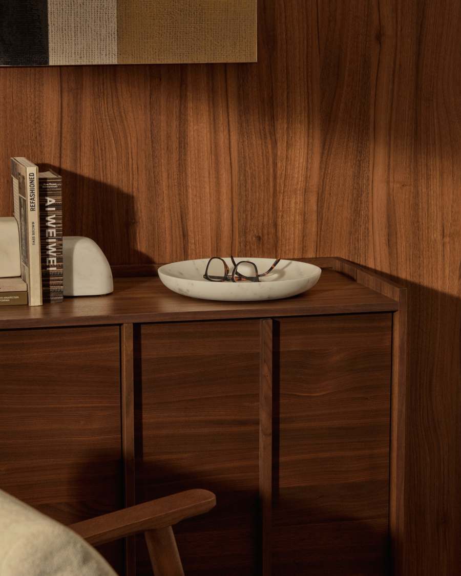 Ecin large, white marble serving plate