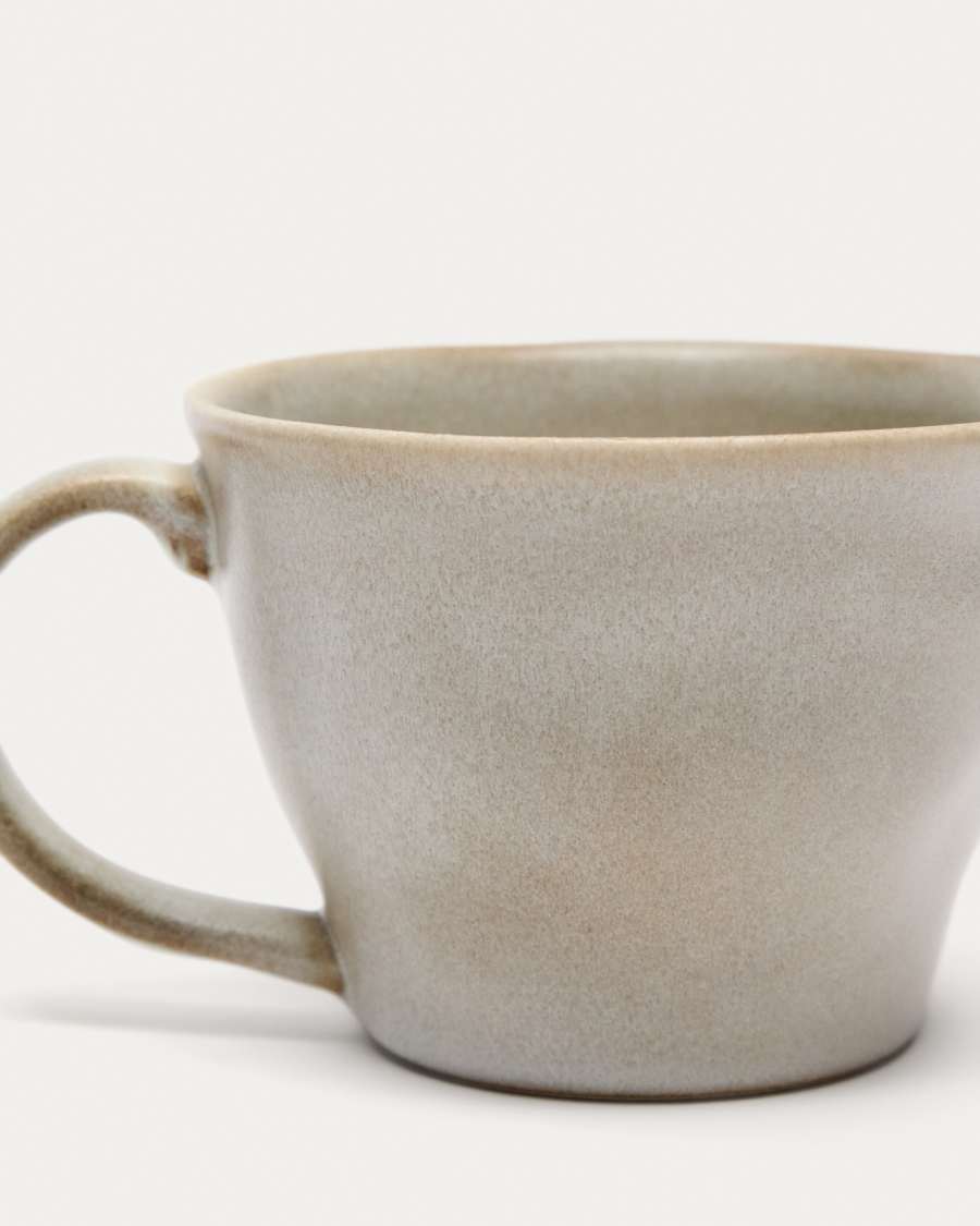 Large white ceramic Coval cup
