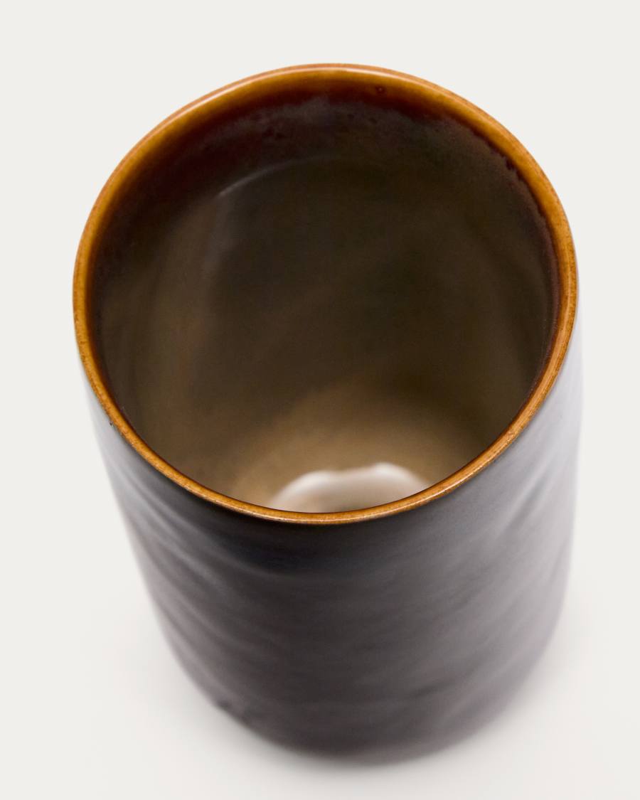 Tasse haute Uilo en céramique marron