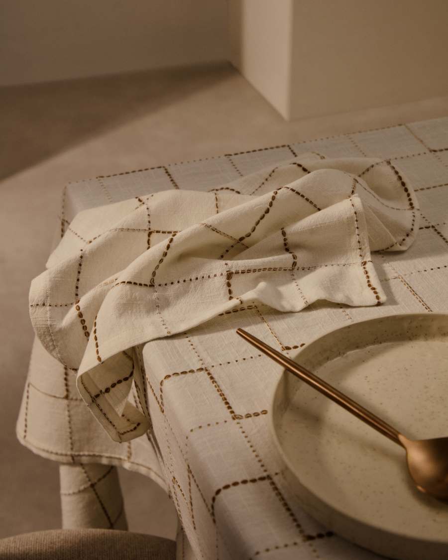 Ersen set of 2 white, 100% cotton napkins