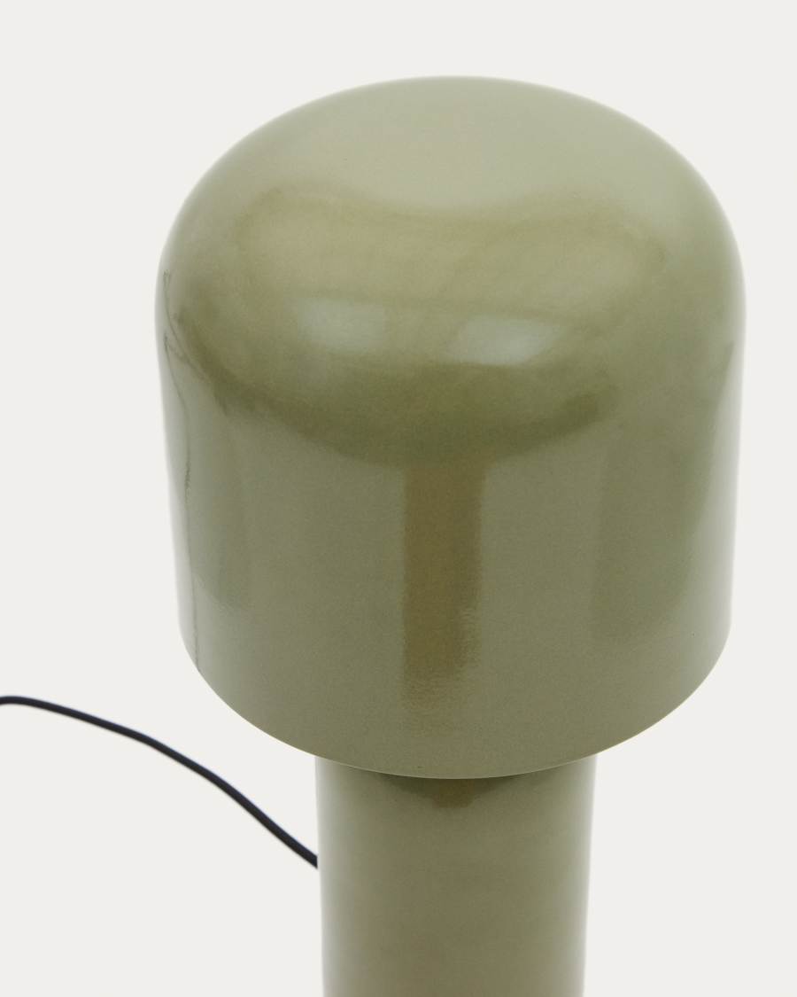 Monze table lamp in green painted metal  UK adapter