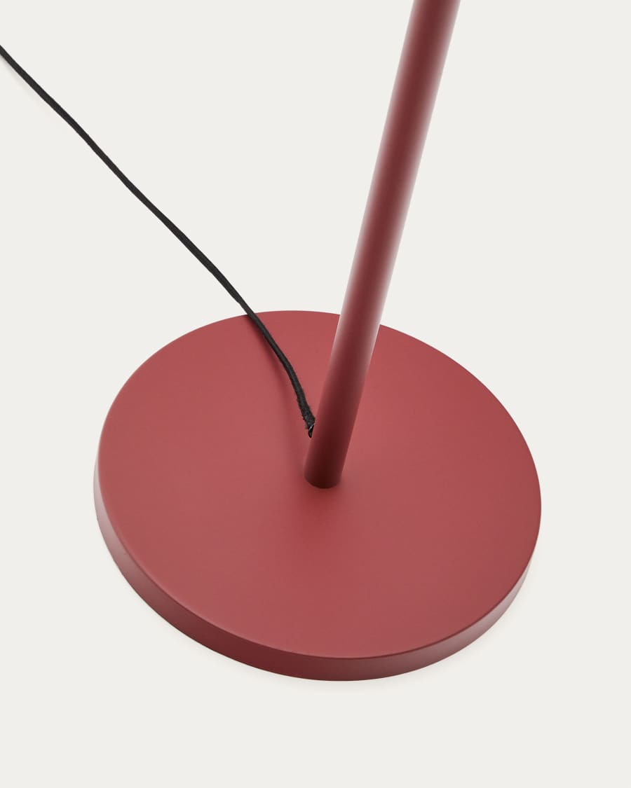 Lampada da terra Navat in metallo verniciato terracotta