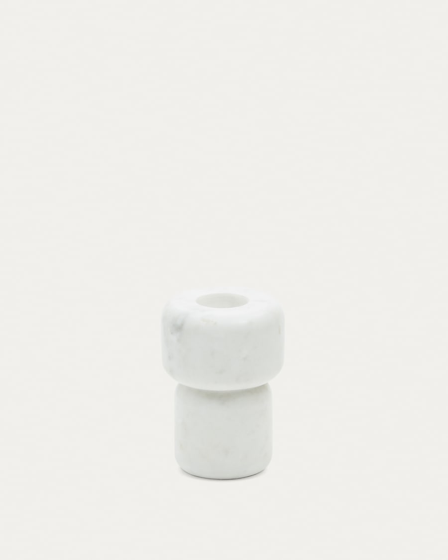 Signe small, white marble candlestick, 12 cm