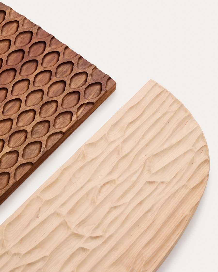 Trivax 3-piece wall panel made of acacia wood FSC 100%