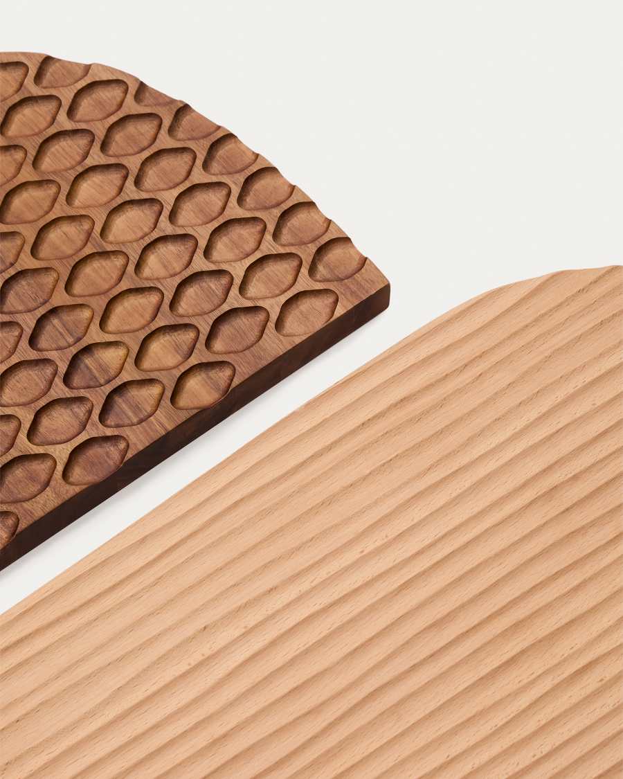 Panell mural Trivax de 4 peces de fusta d'acàcia FSC 100%