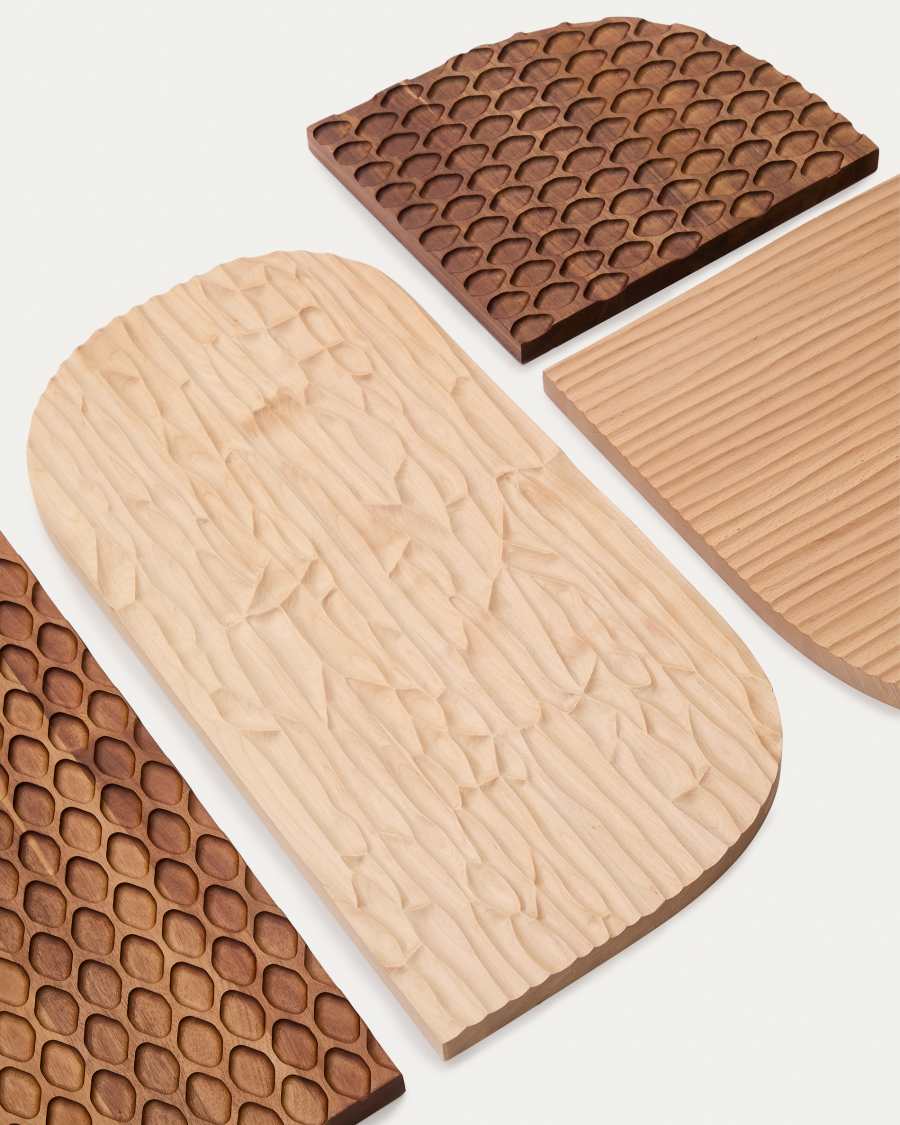 Panell mural Trivax de 4 peces de fusta d'acàcia FSC 100%