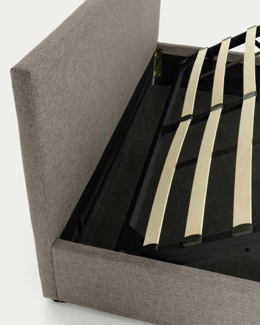 Nahiri grey lift-up storage bed for a 180 x 200 cm mattress