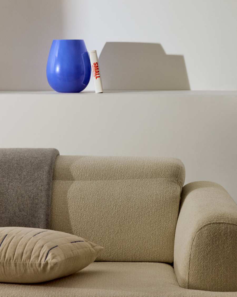 Vase Kelse en verre bleu 26 cm