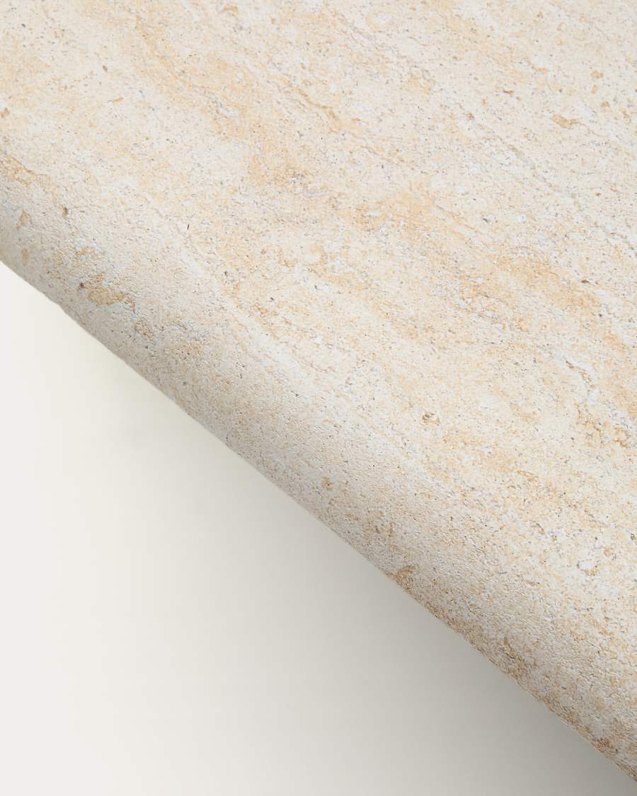 Drasi coffee table in cement with travertine-effect finish 140 x 70cm