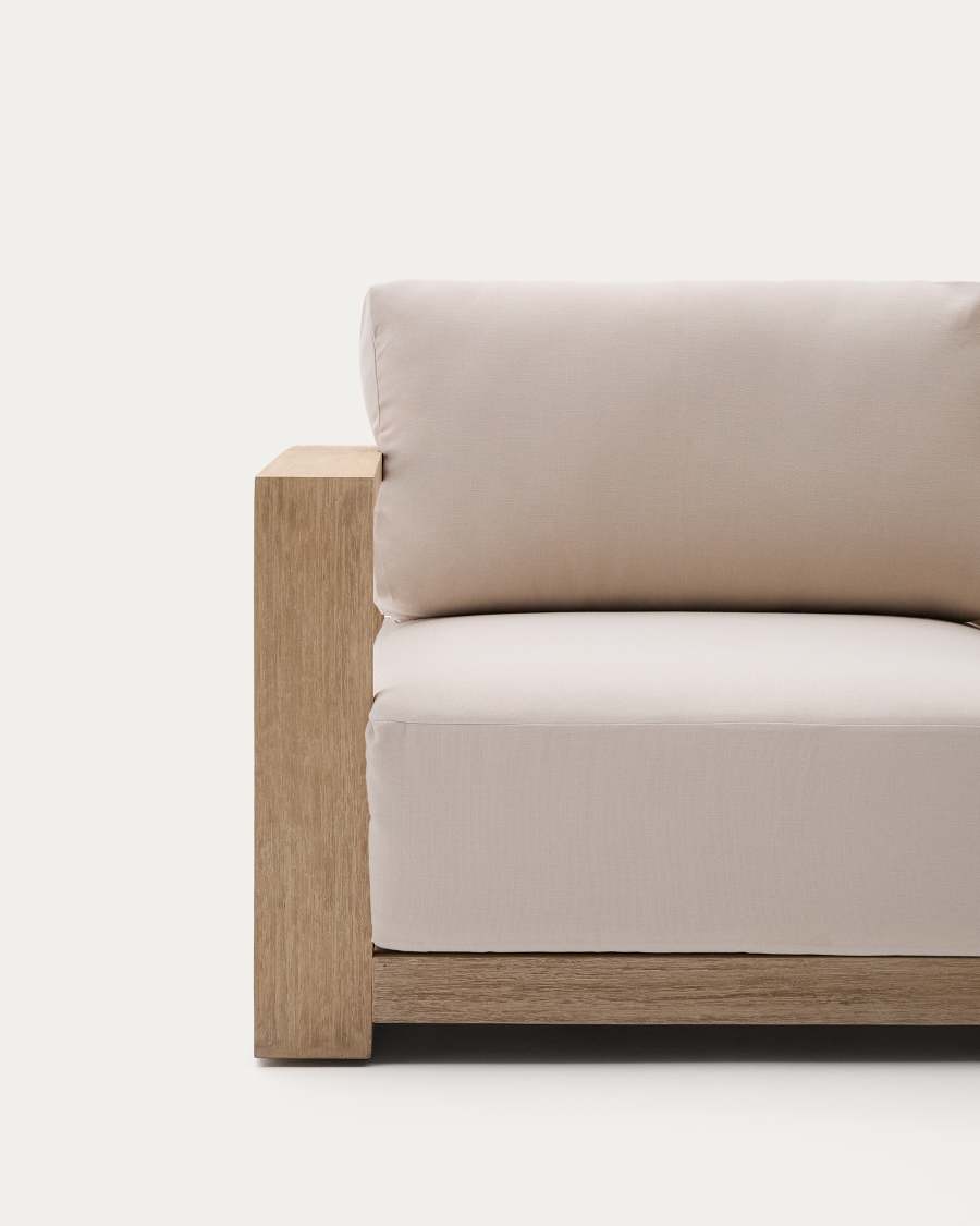 3-Sitzer-Sofa Ambra aus massivem Akazienholz mit hellem Finish 249 cm FSC 100%