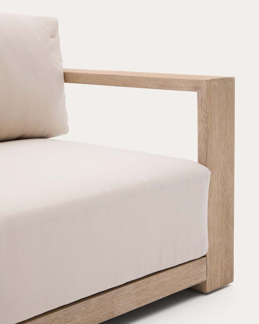 3-Sitzer-Sofa Ambra aus massivem Akazienholz mit hellem Finish 249 cm FSC 100%