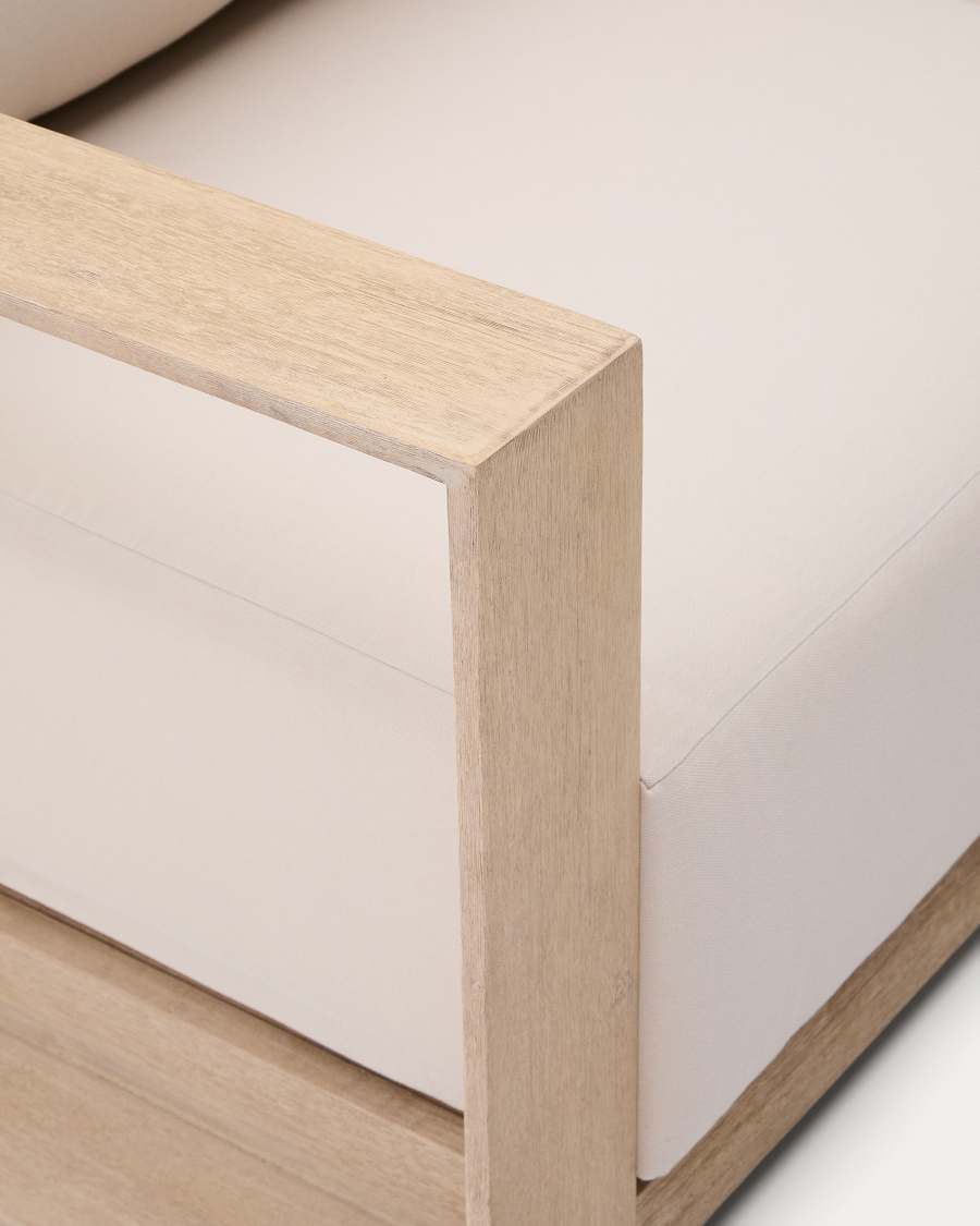 2-Sitzer-Sofa Ambra aus massivem Akazienholz mit hellem Finish 174 cm FSC 100%