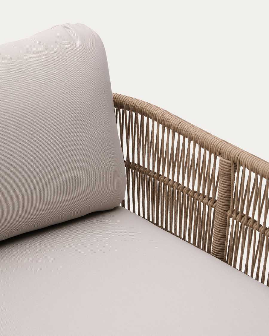 Transat double Catalina en corde beige et bois d’acacia FSC 100 %