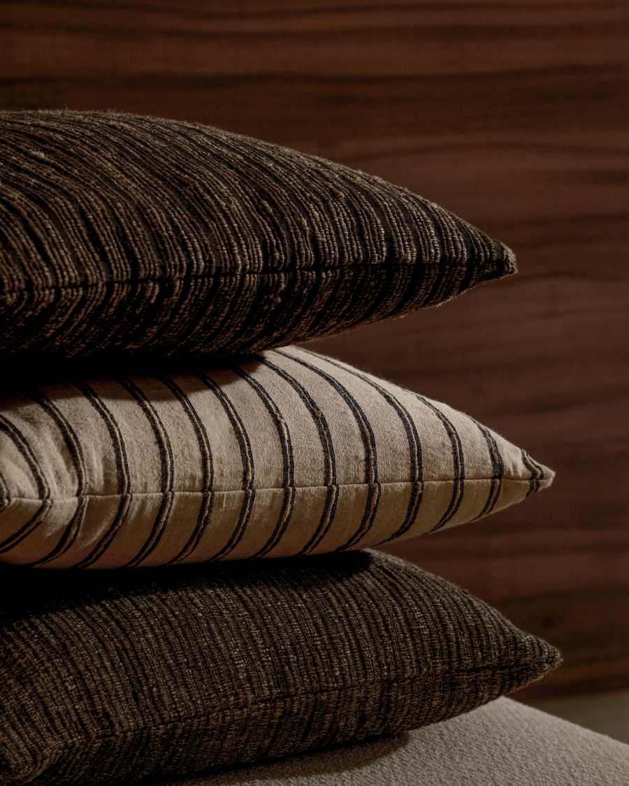 Anir cushion cover in multi-coloured silk and cotton, 45 x 45 cm