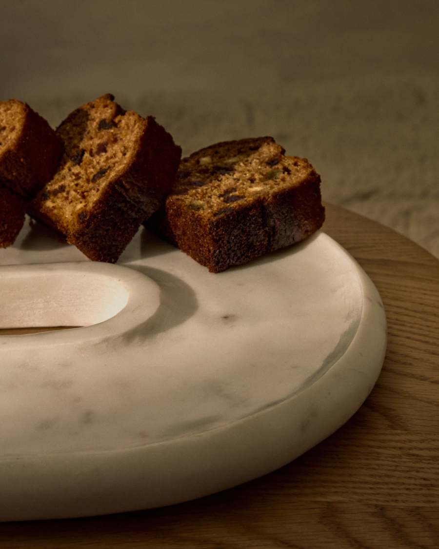 Morel white marble serving tray