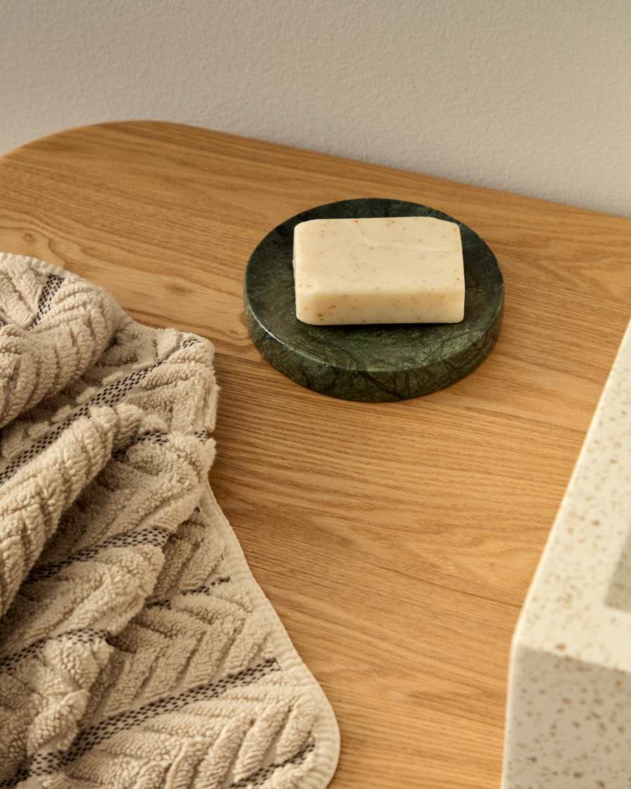 Elenei green marble soap holder