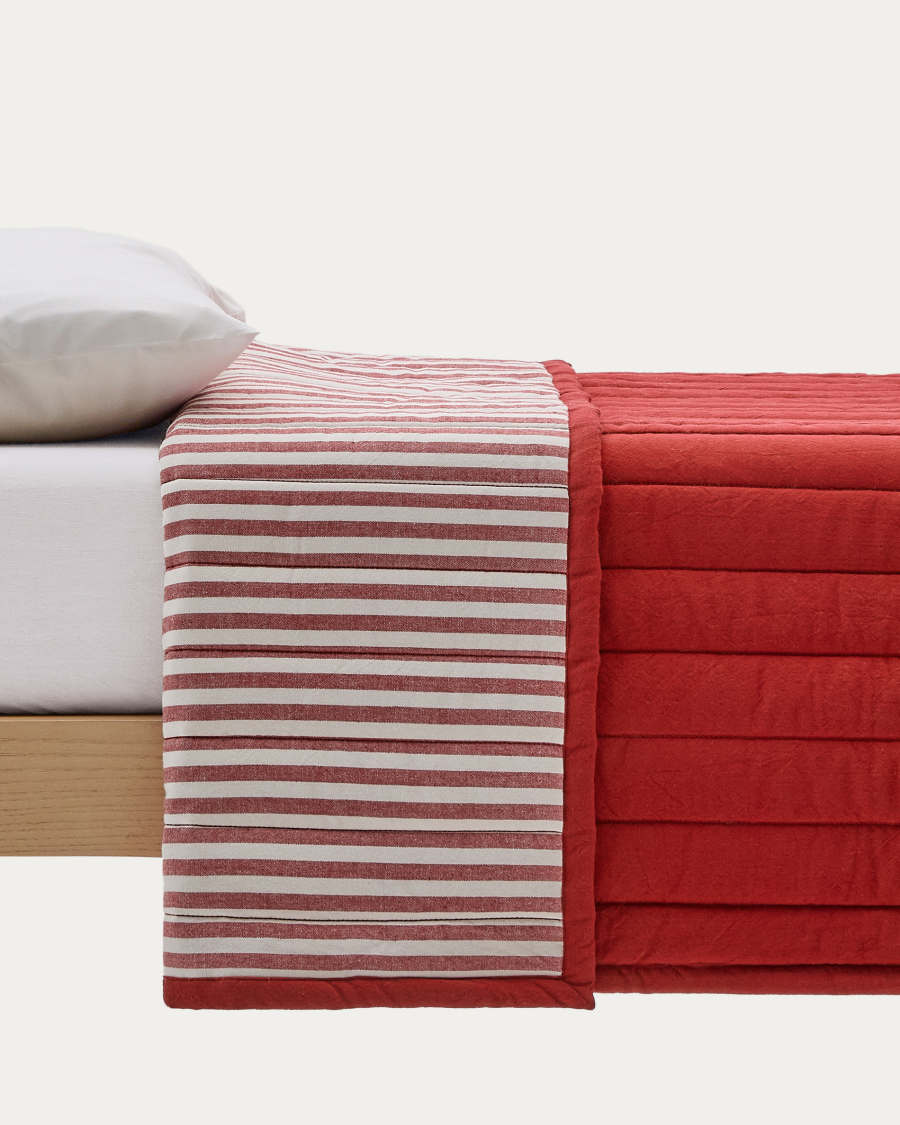 Sini red bedspread made of 100% cotton for a 90 cm bed