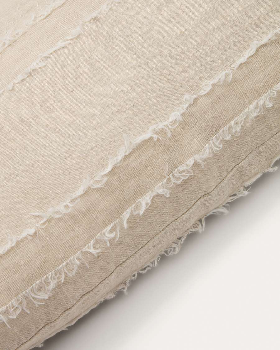 Funda de coixí Neris 100% lli beix 40x60 cm