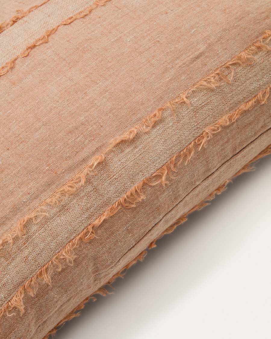 Fodera cuscino Neris 100% lino terracotta 40 x 60 cm
