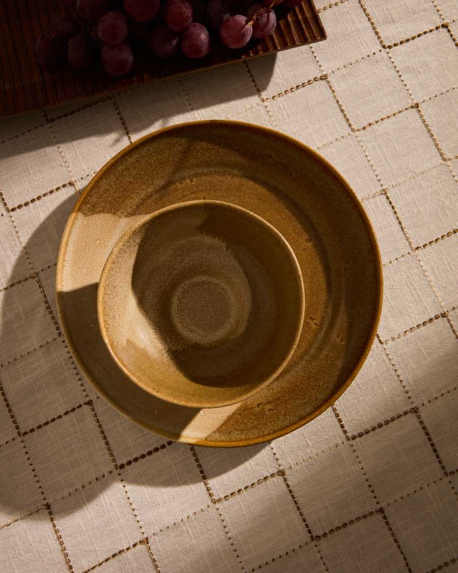 Brown ceramic Nagoli bowl
