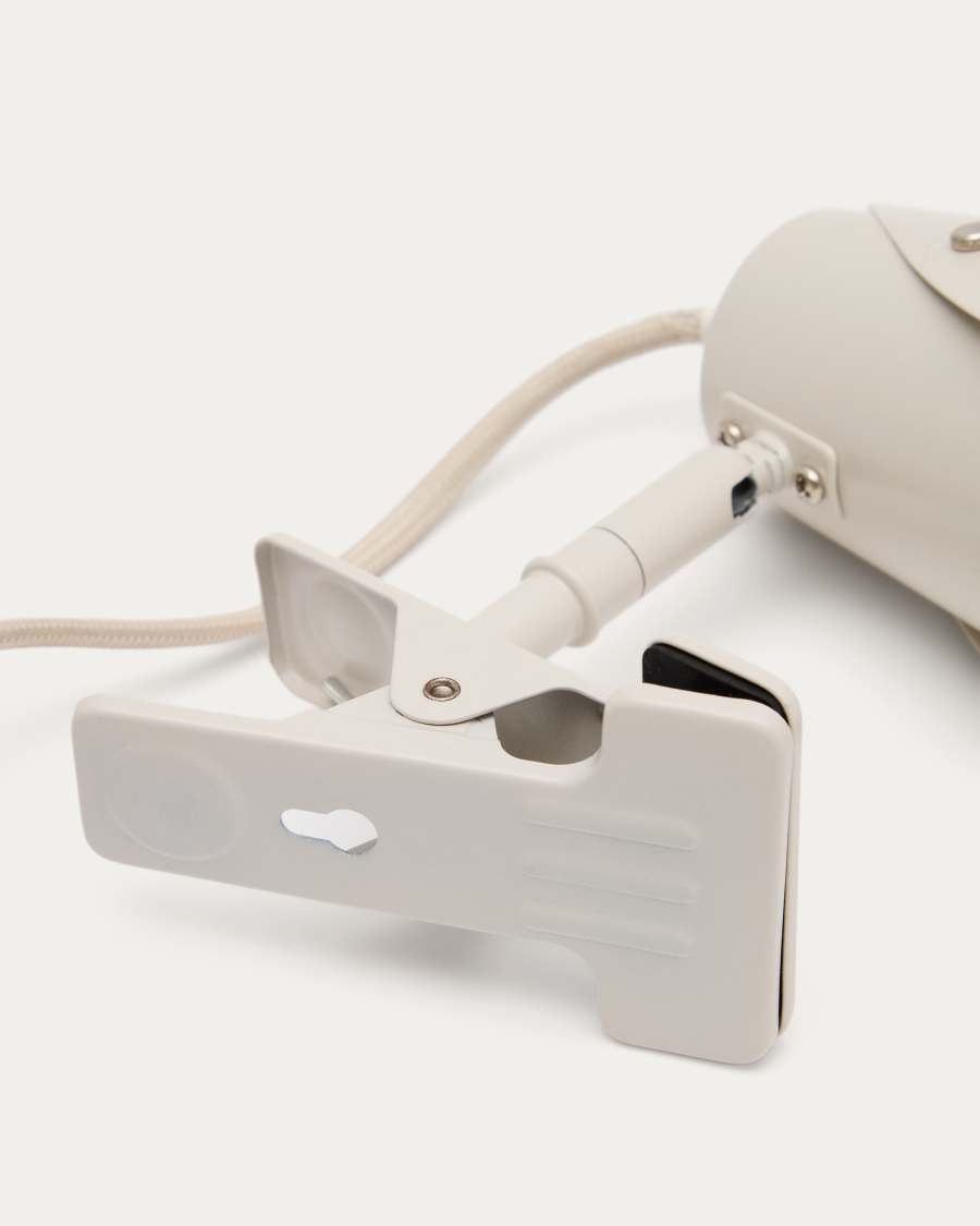 Kleine Klemmlampe Jula aus grauem Metall