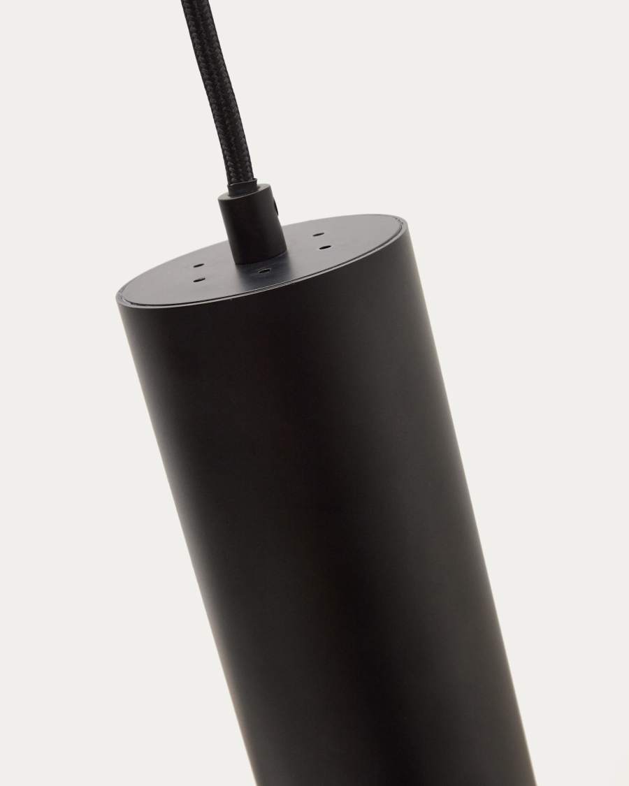 Andia aluminium ceiling lamp with black painted finish