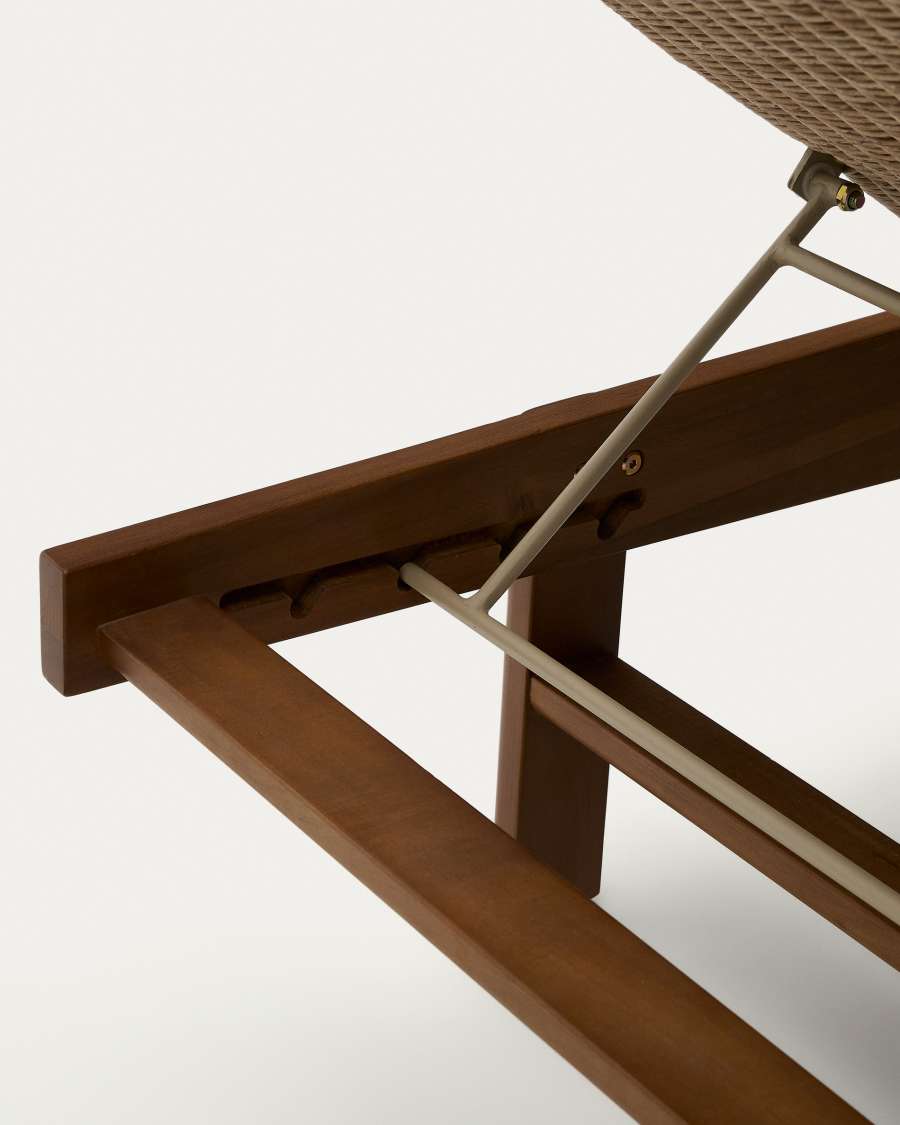 Ξαπλώστρα Itani από μασίφ ξύλο ακακίας και συνθετικό ρατάν 100% FSC