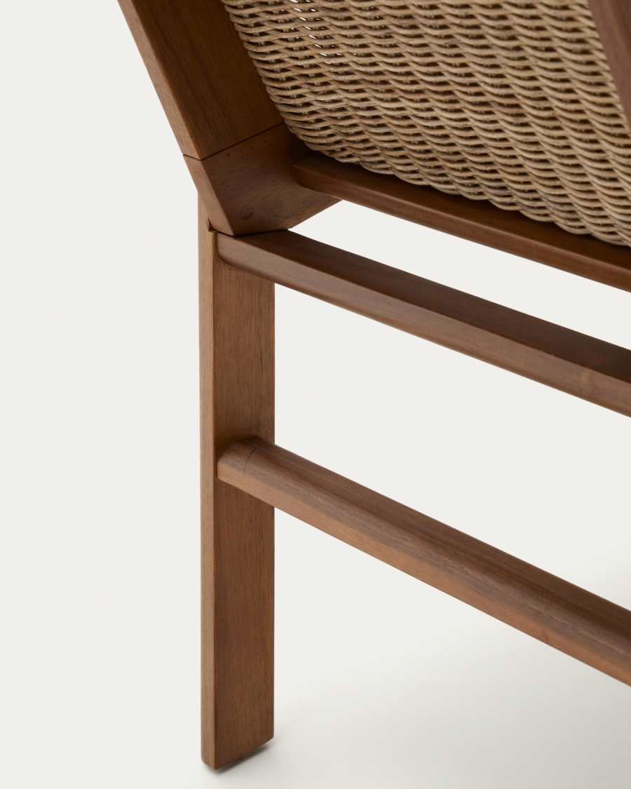 Itani chair in FSC 100% solid acacia wood and synthetic rattan