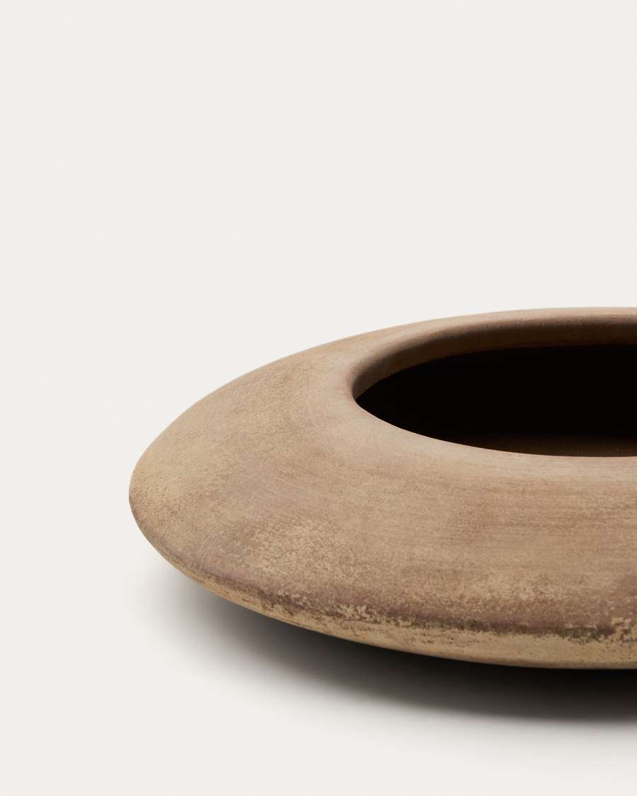 Blumentopf Rivor aus Terrakotta mit Finish in natürlichem Farbton Ø 50 cm