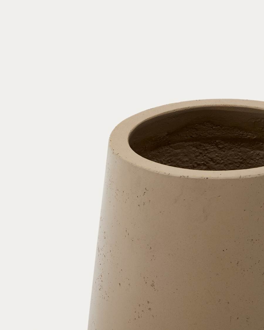 Calun beige cement planter Ø 50cm