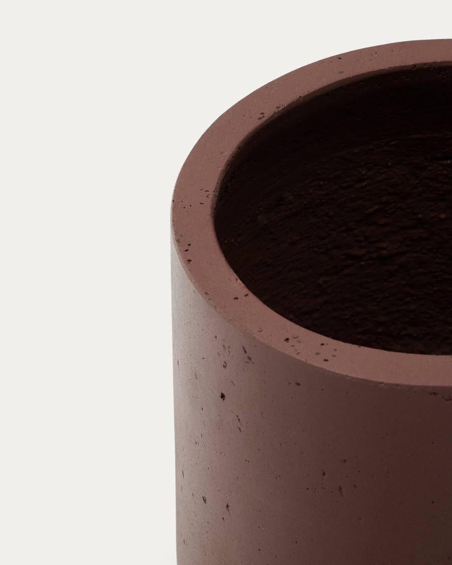 Calun maroon cement planter Ø 32cm