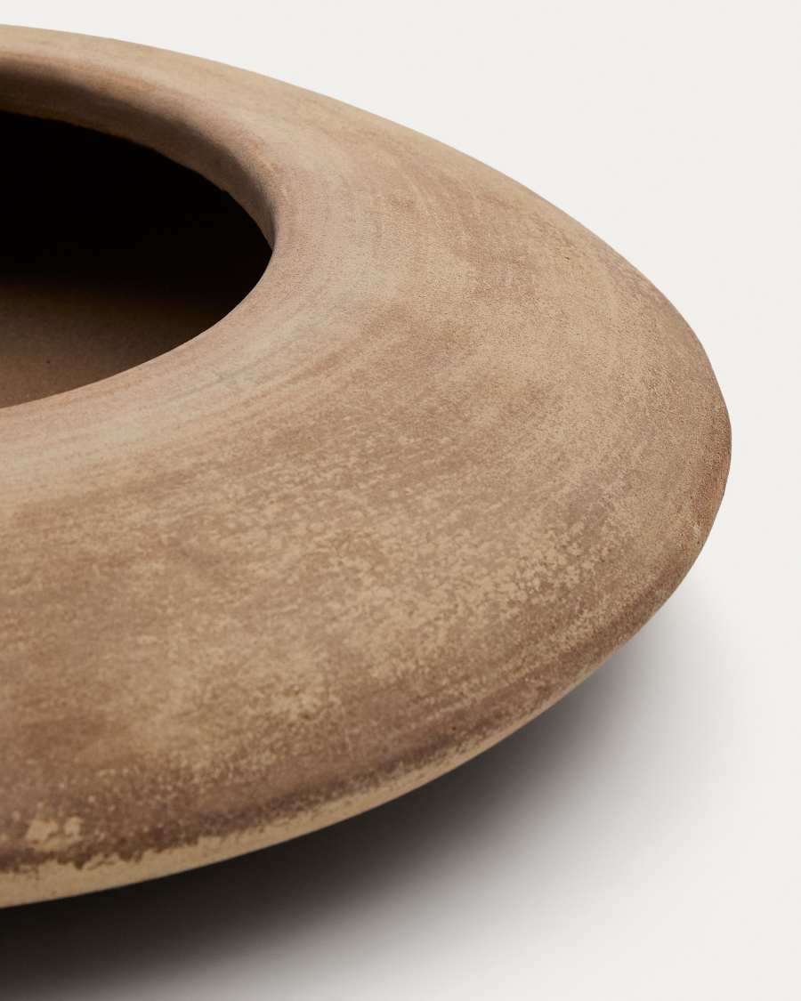 Blumentopf Rivor aus Terrakotta mit Finish in natürlichem Farbton Ø 50 cm
