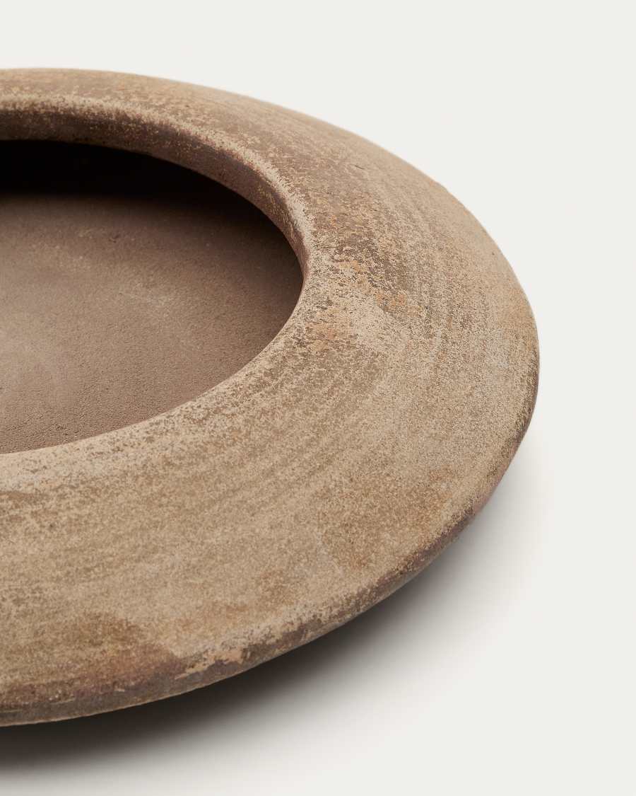 Blumentopf Rivor aus Terrakotta mit Finish in natürlichem Farbton Ø 36 cm