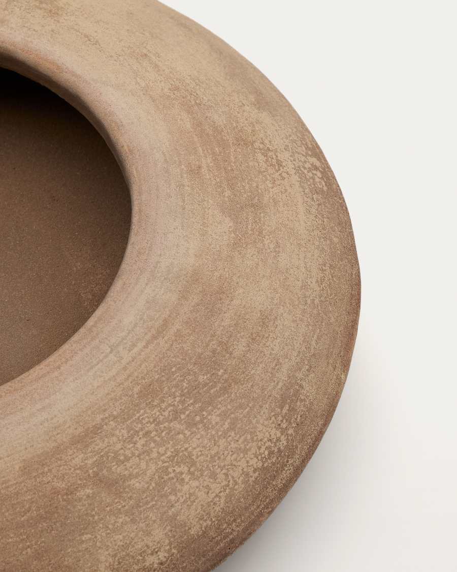 Blumentopf Rivor aus Terrakotta mit Finish in natürlichem Farbton Ø 50 cm