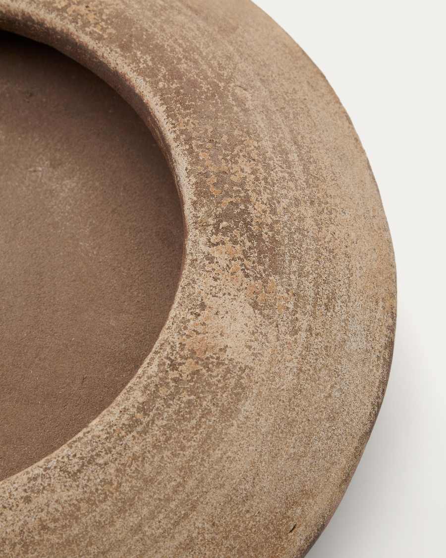 Blumentopf Rivor aus Terrakotta mit Finish in natürlichem Farbton Ø 36 cm