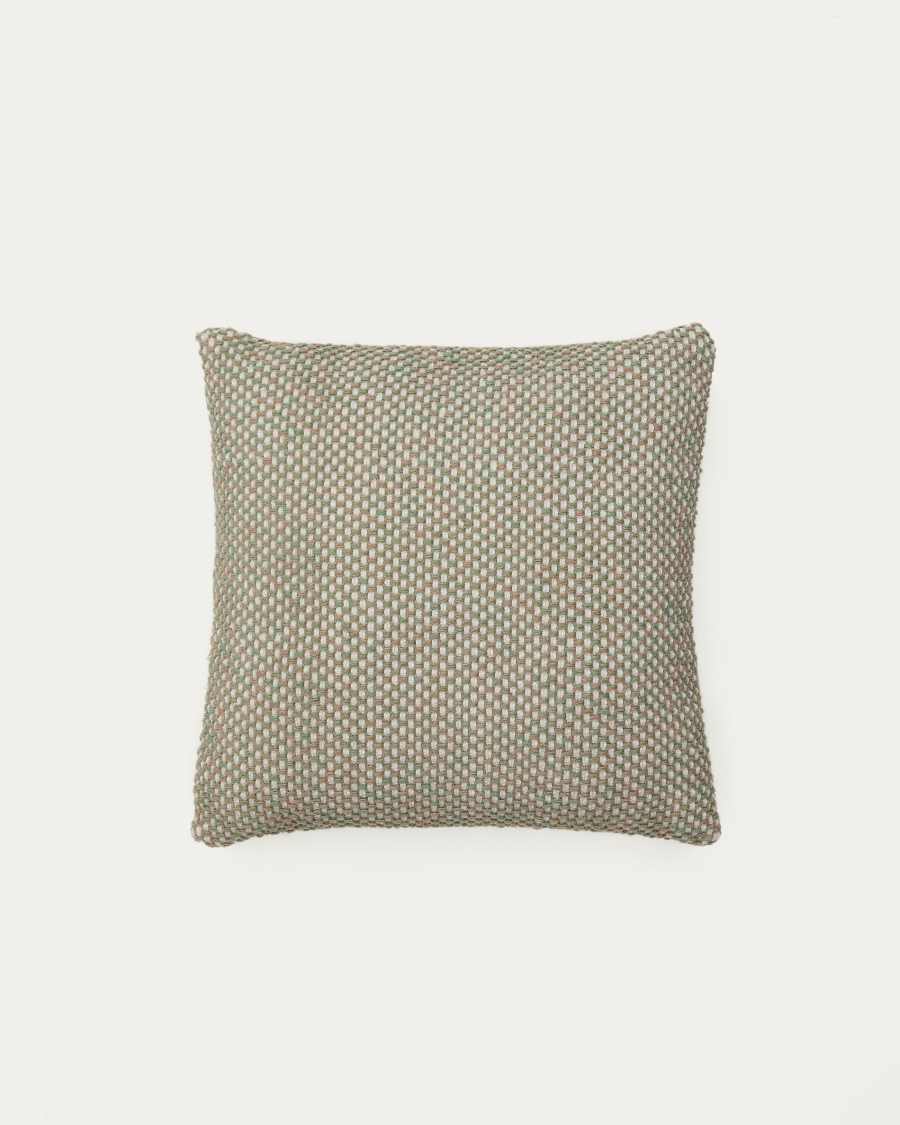 Housse de coussin Eriam 100% PET verte 50 x 50 cm