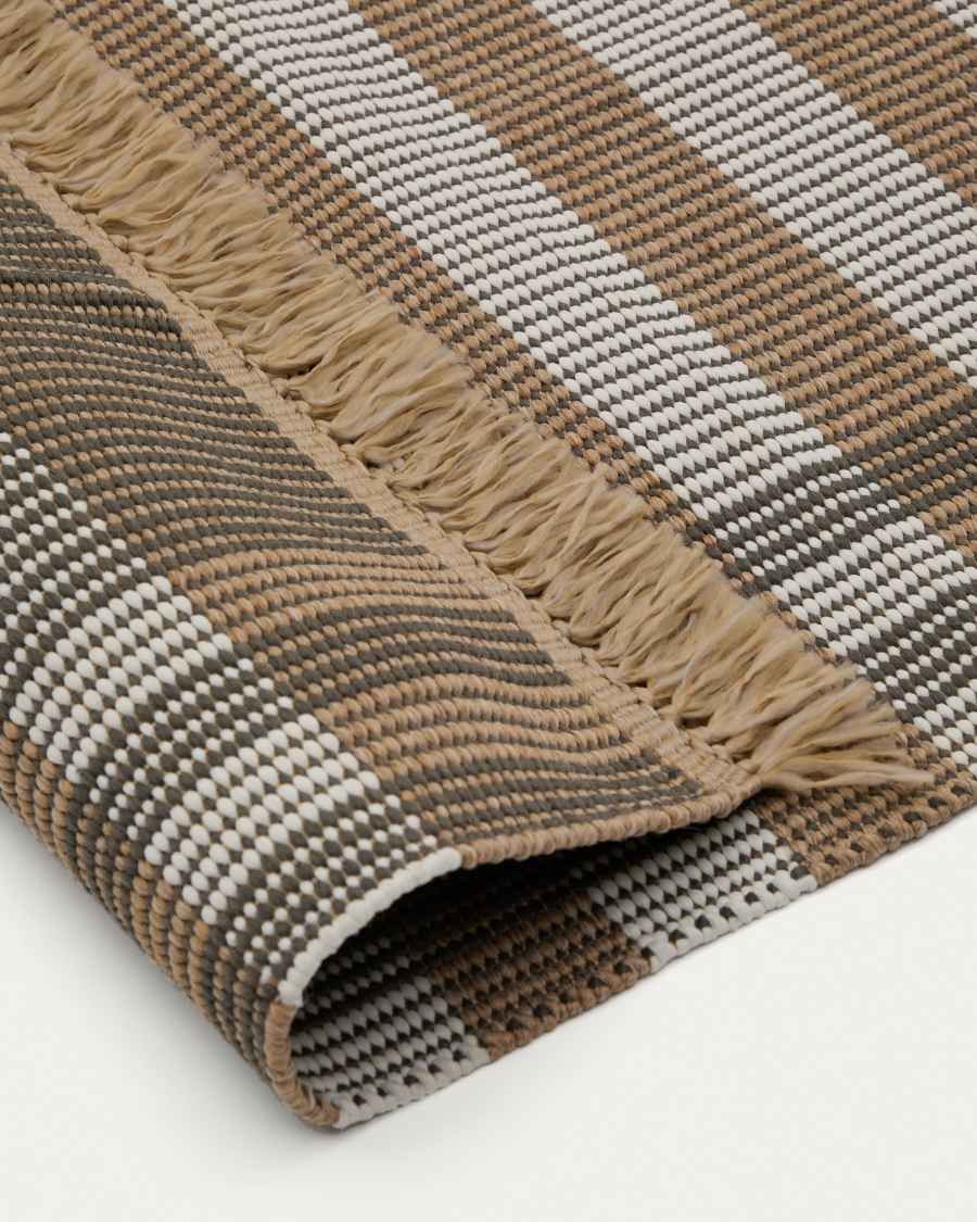 Teppich Barani aus synthetischen Fasern braun und beige 60 x 90 cm