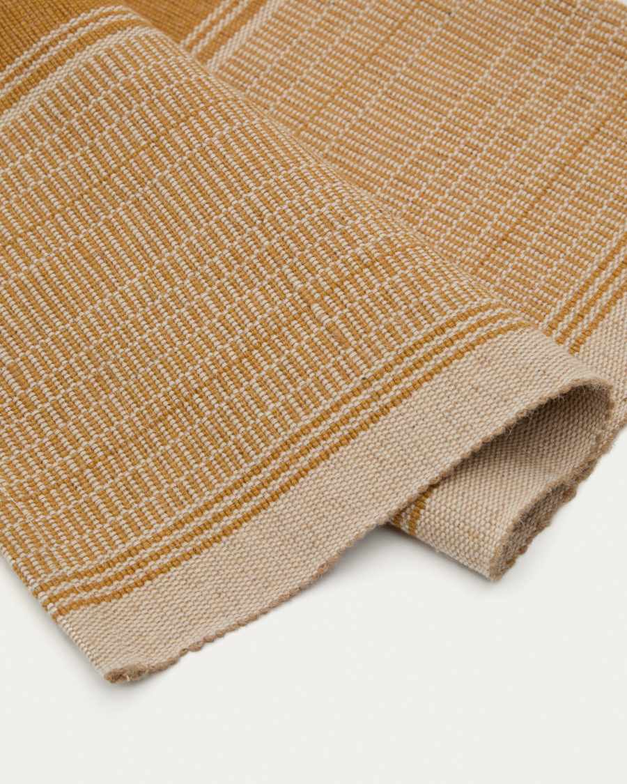 Lot de 2 sets de table Zeyra en jute moutarde 50 x 35 cm
