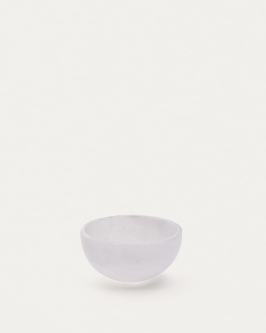 Eval Schale aus weißem Alabaster