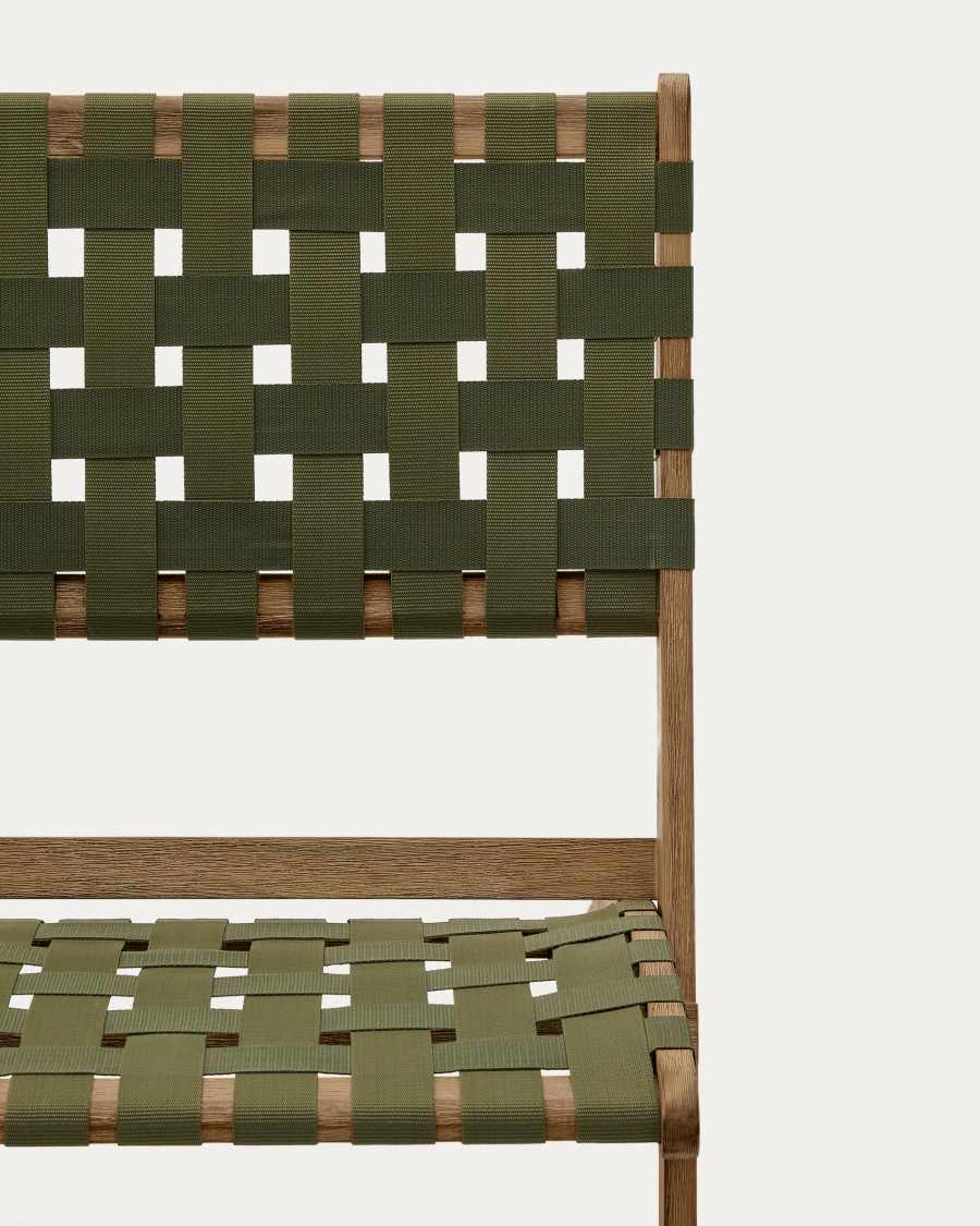 FSC 100% green cord and solid acacia wood Chabeli folding chair