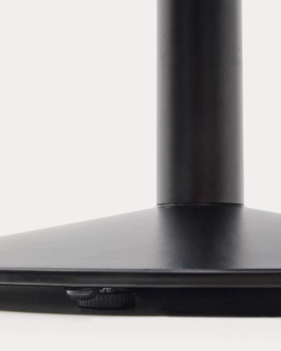 Esilda high table in natural finish melamine with metal leg in a painted black finish, 60x60x96cm