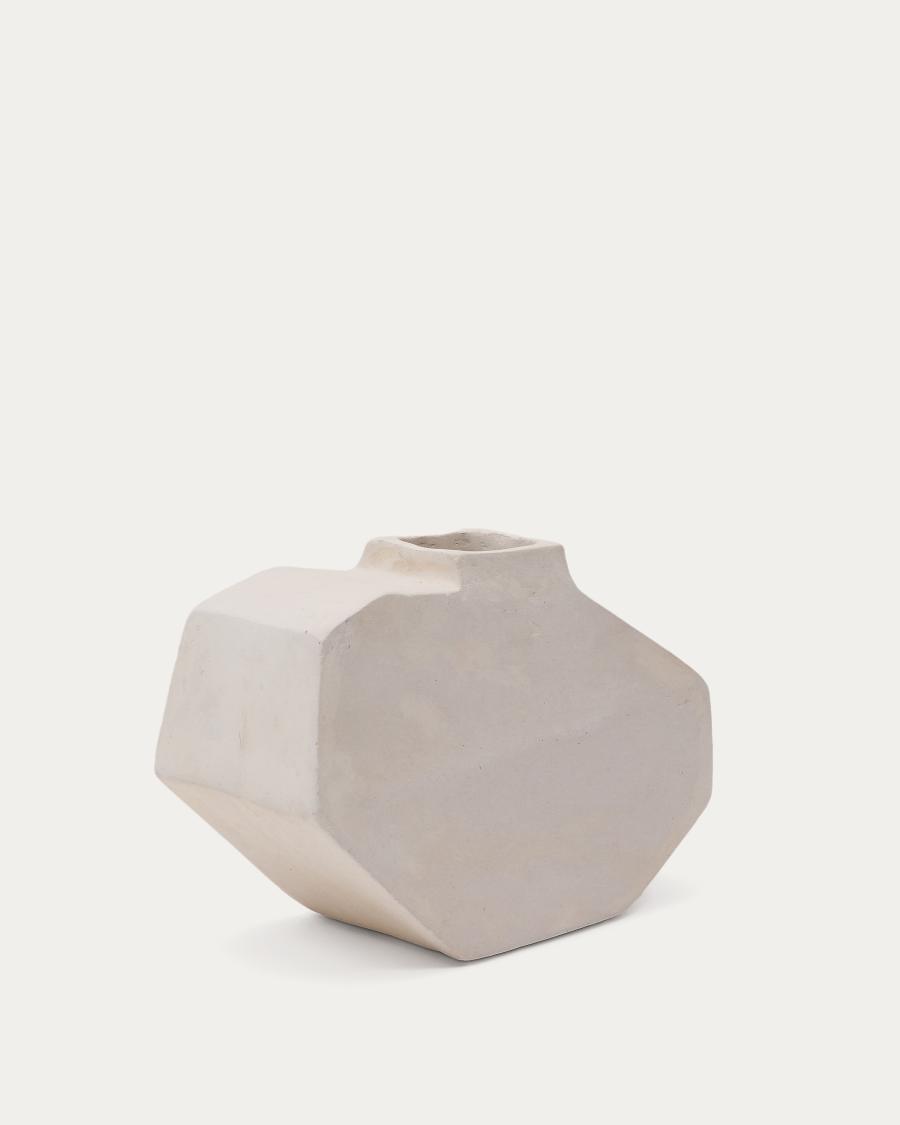 Vaso in cartapesta grigio Lahara 21 cm