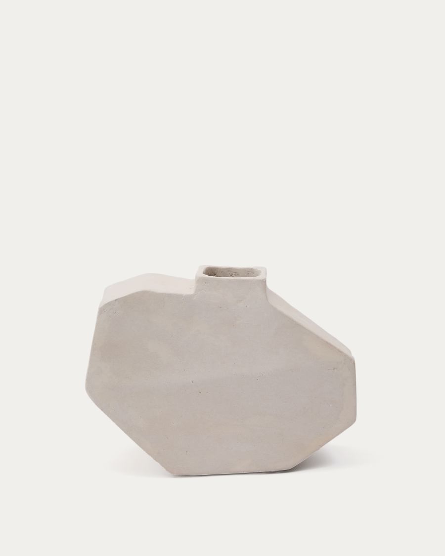 Vaso in cartapesta grigio Lahara 21 cm