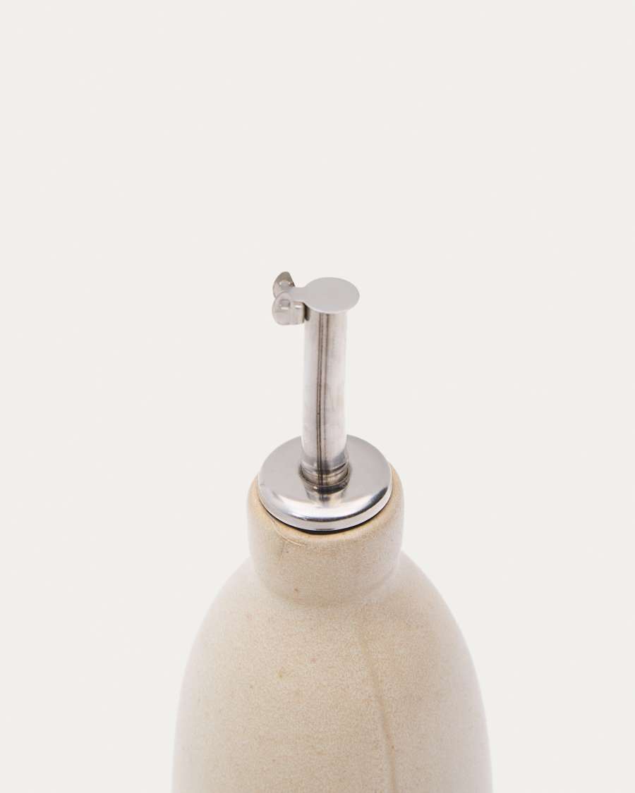 Zunel beige ceramic oil cruet