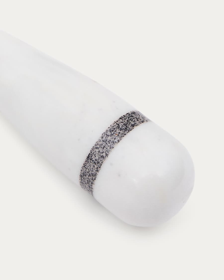 Nira opener in black and white marble