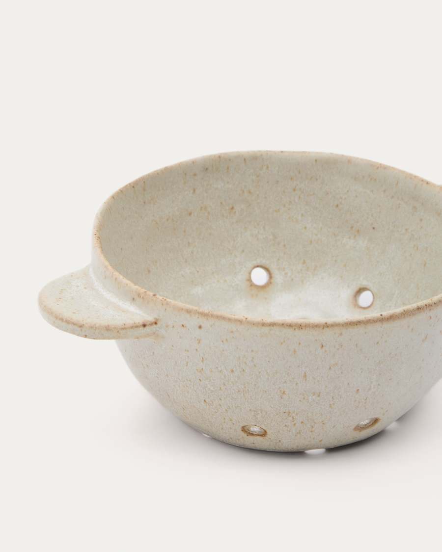 Zunel beige ceramic strainer