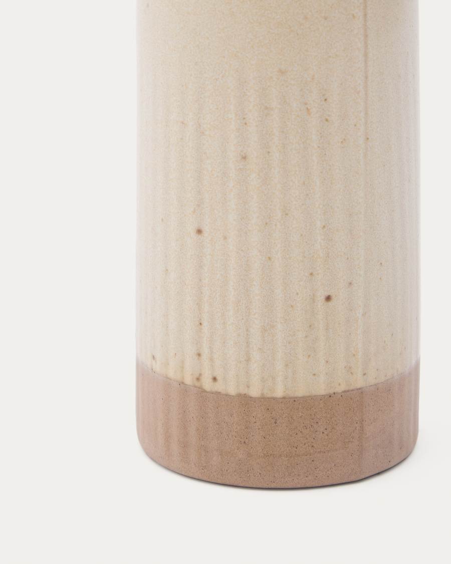 Zunel beige ceramic oil cruet