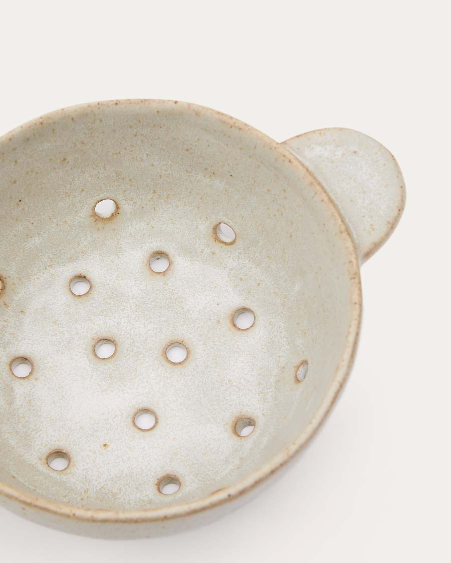 Zunel beige ceramic strainer