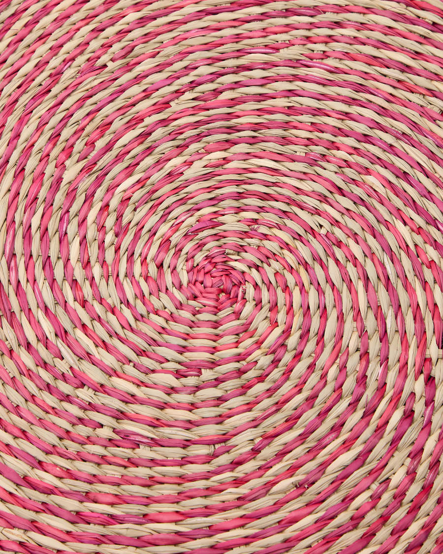 Rivela set of 2 red seagrass placemats Ø38cm