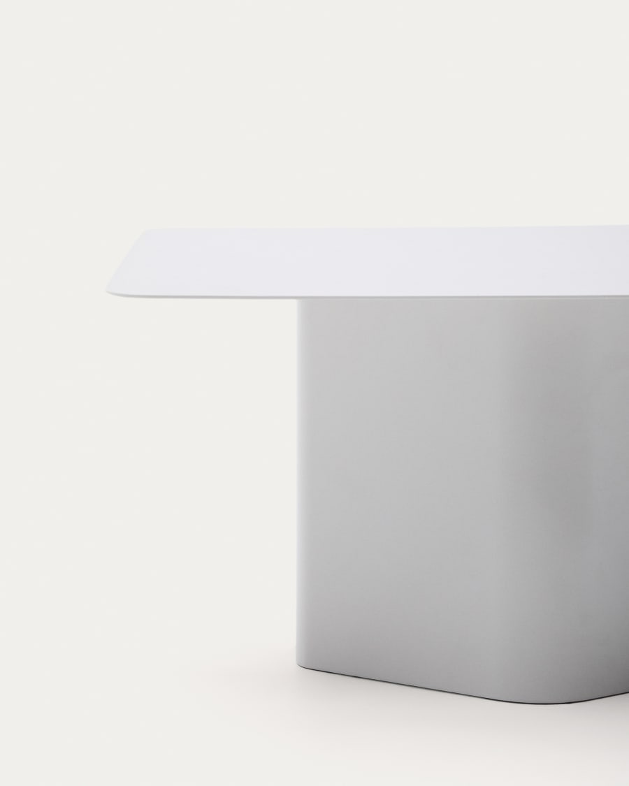 Table basse en fer gris Arvin 70 x 52 cm